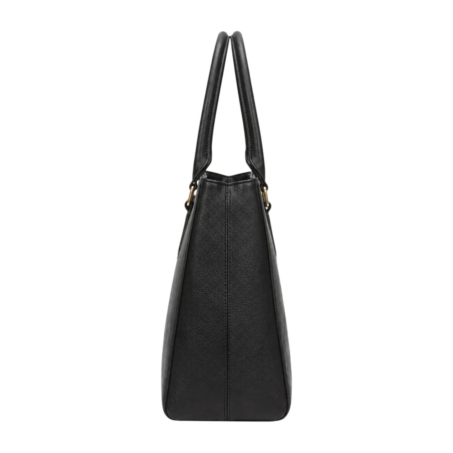 Arovia Women's Black Leather Structured Tote Handbag