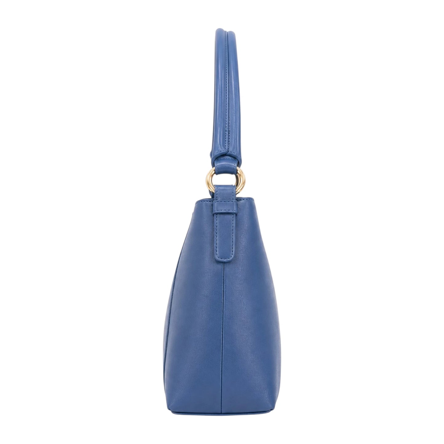 Arovia Blue Leather Shoulder Handbag