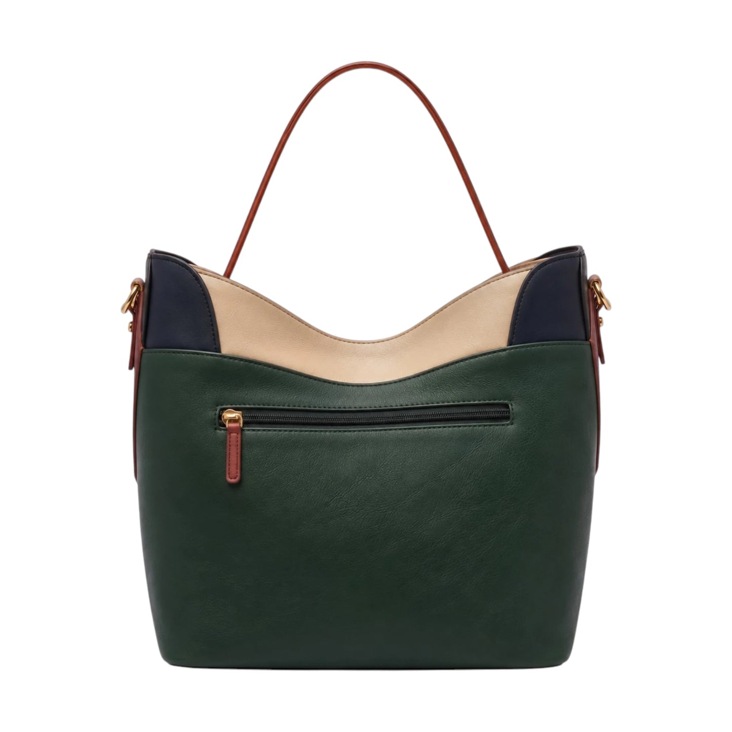 Arovia Color Block Leather Shoulder Handbag