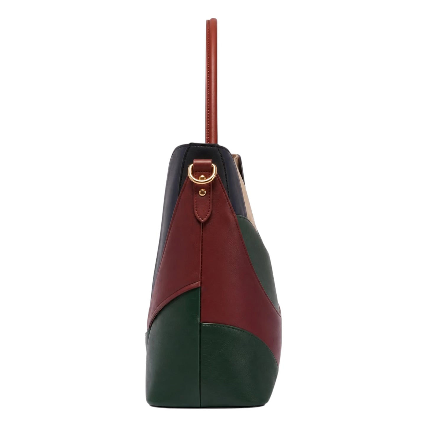 Arovia Color Block Leather Shoulder Handbag