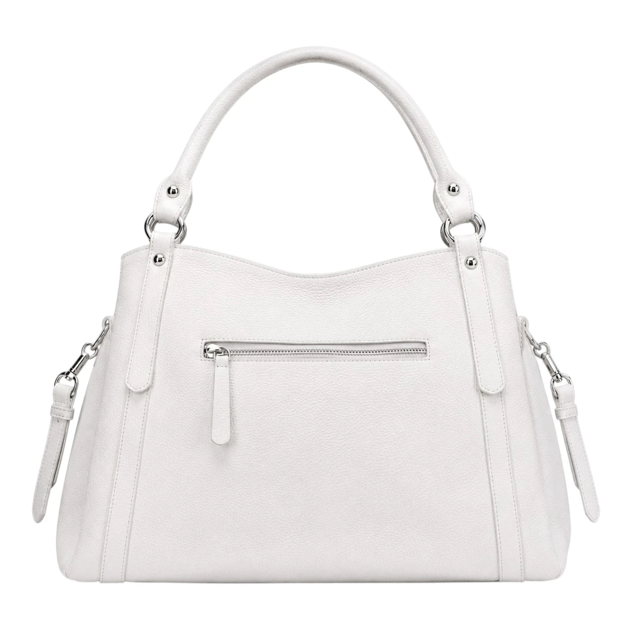 Arovia White Leather Handbag for Women