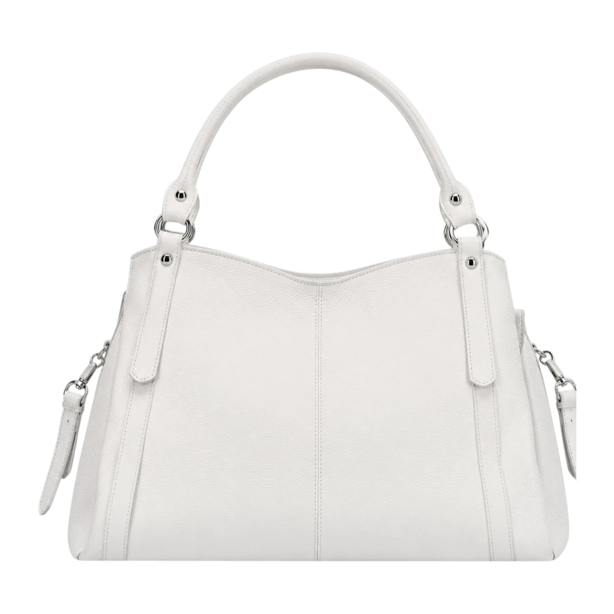 Arovia White Leather Handbag for Women