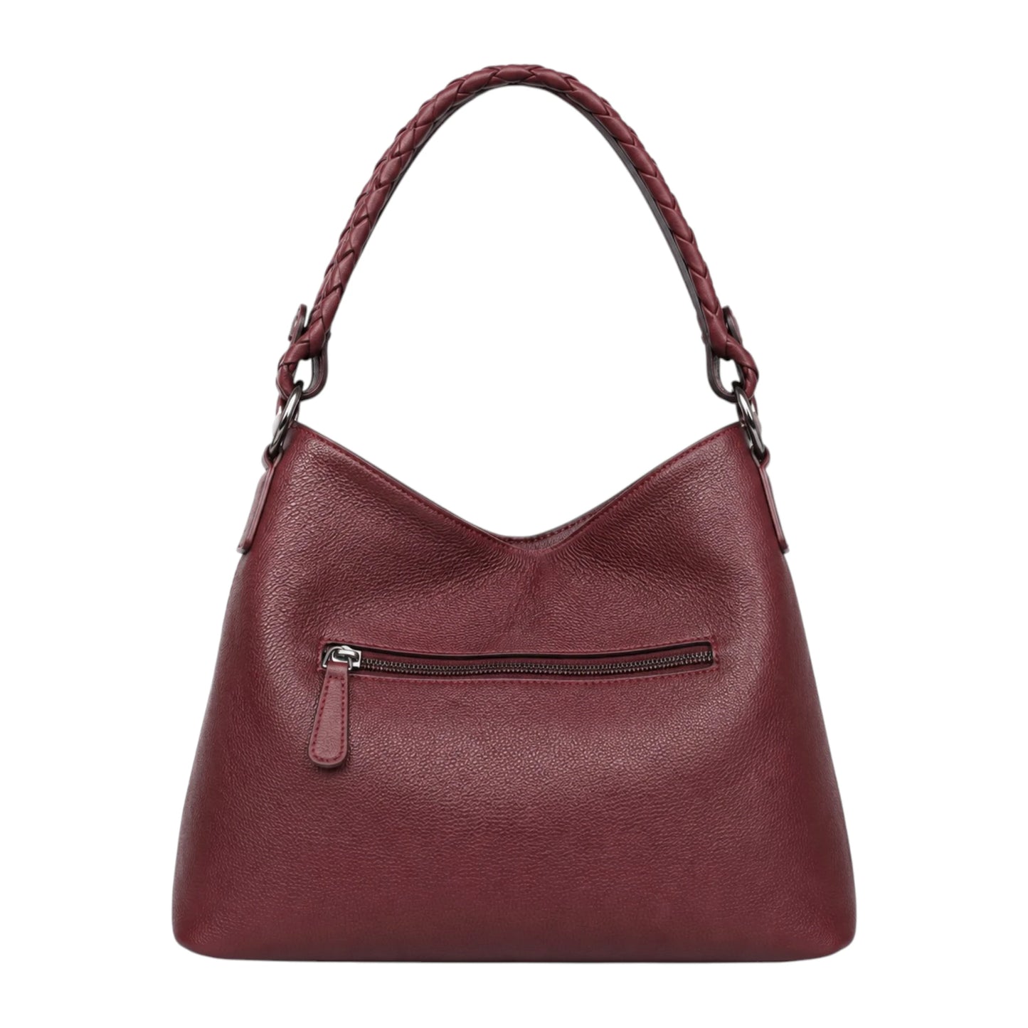 Arovia Women's Burgundy Leather Shoulder Handbag