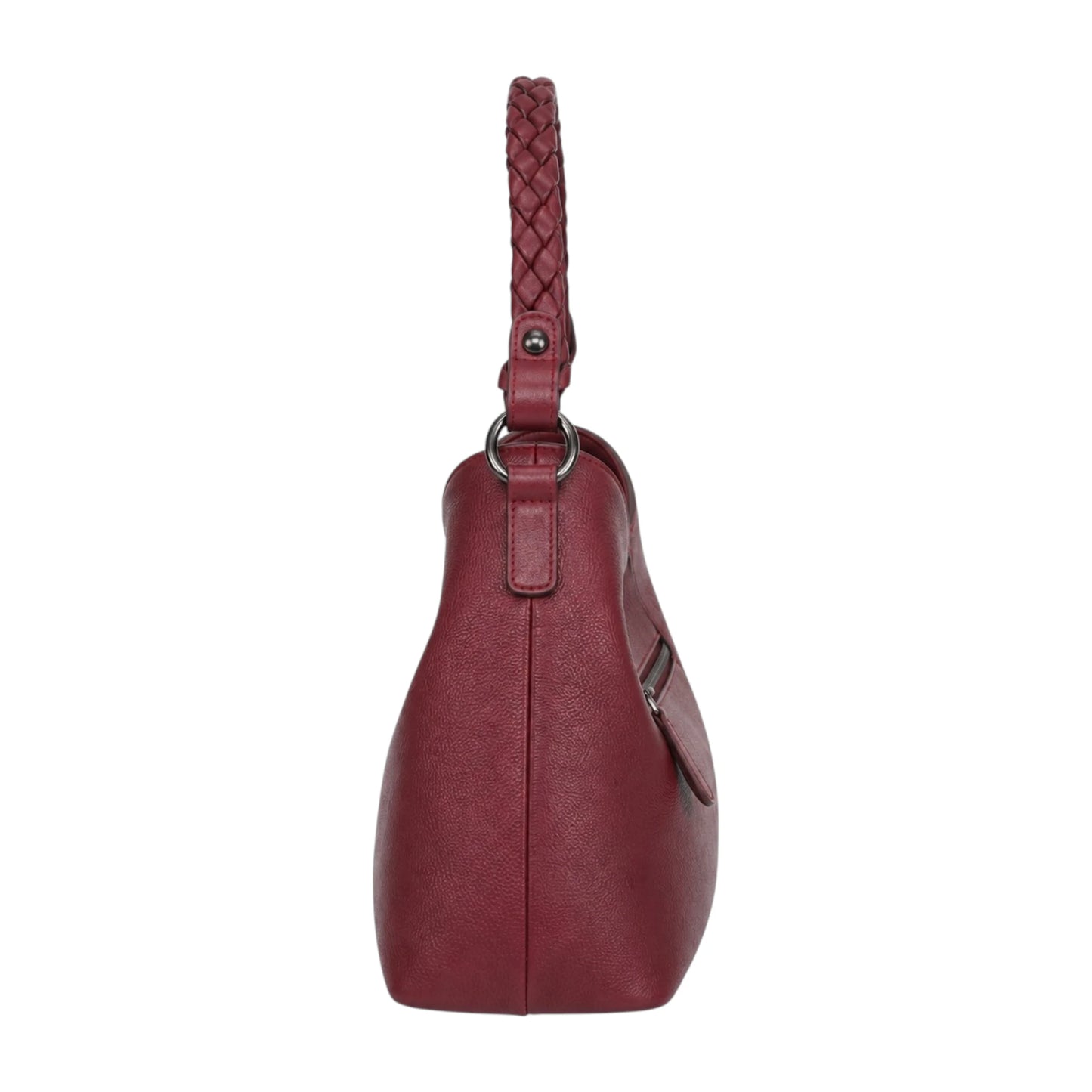 Arovia Women's Burgundy Leather Shoulder Handbag